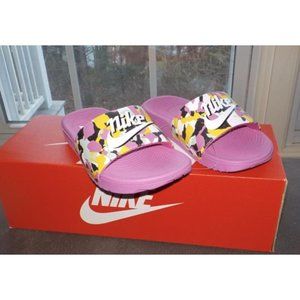 Nike Girls Kawa Slides Sandals Pink Multicolor Toddler 11 New in Box